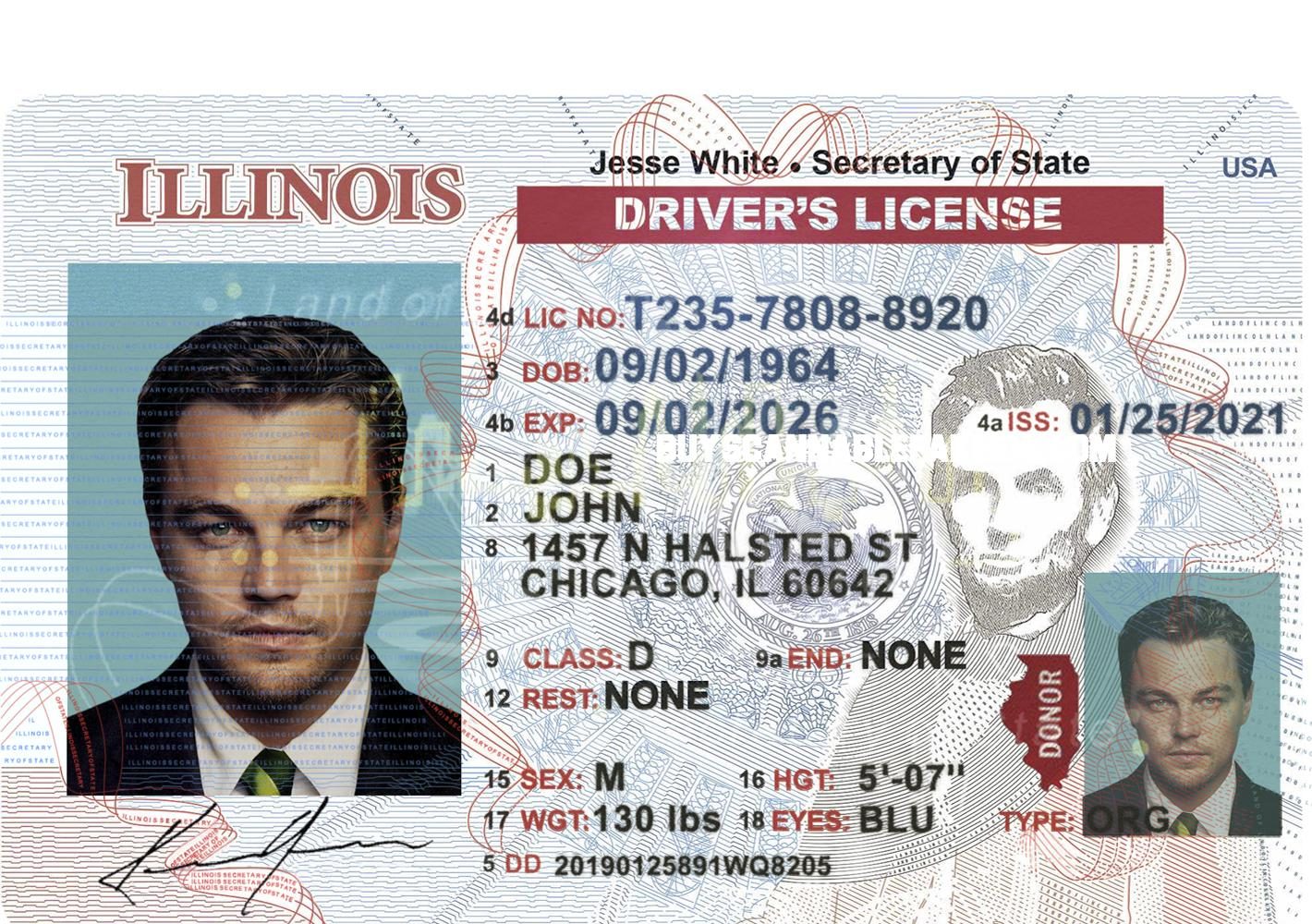 Illinois Fake Driver License Scannable V1 - Buy Scannable Fake Id ...