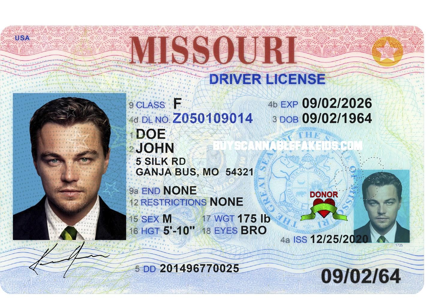 Missouri Fake Driver License Scannable New - Buy Scannable Fake Id ...