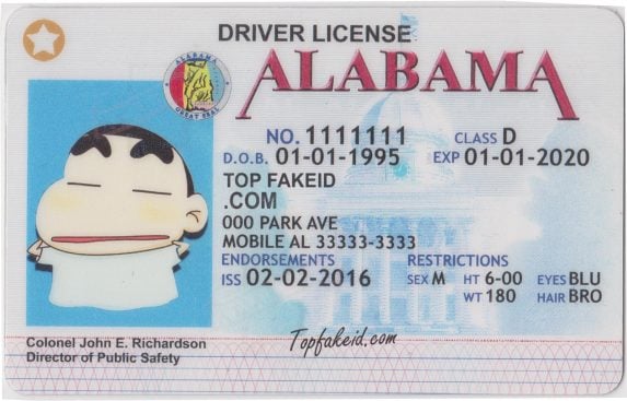 Alabama Scannable fake id