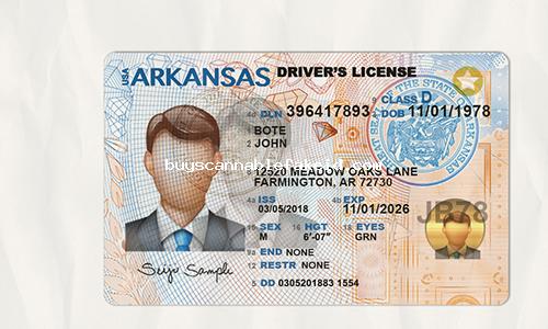 Arkansas Scannable fake id