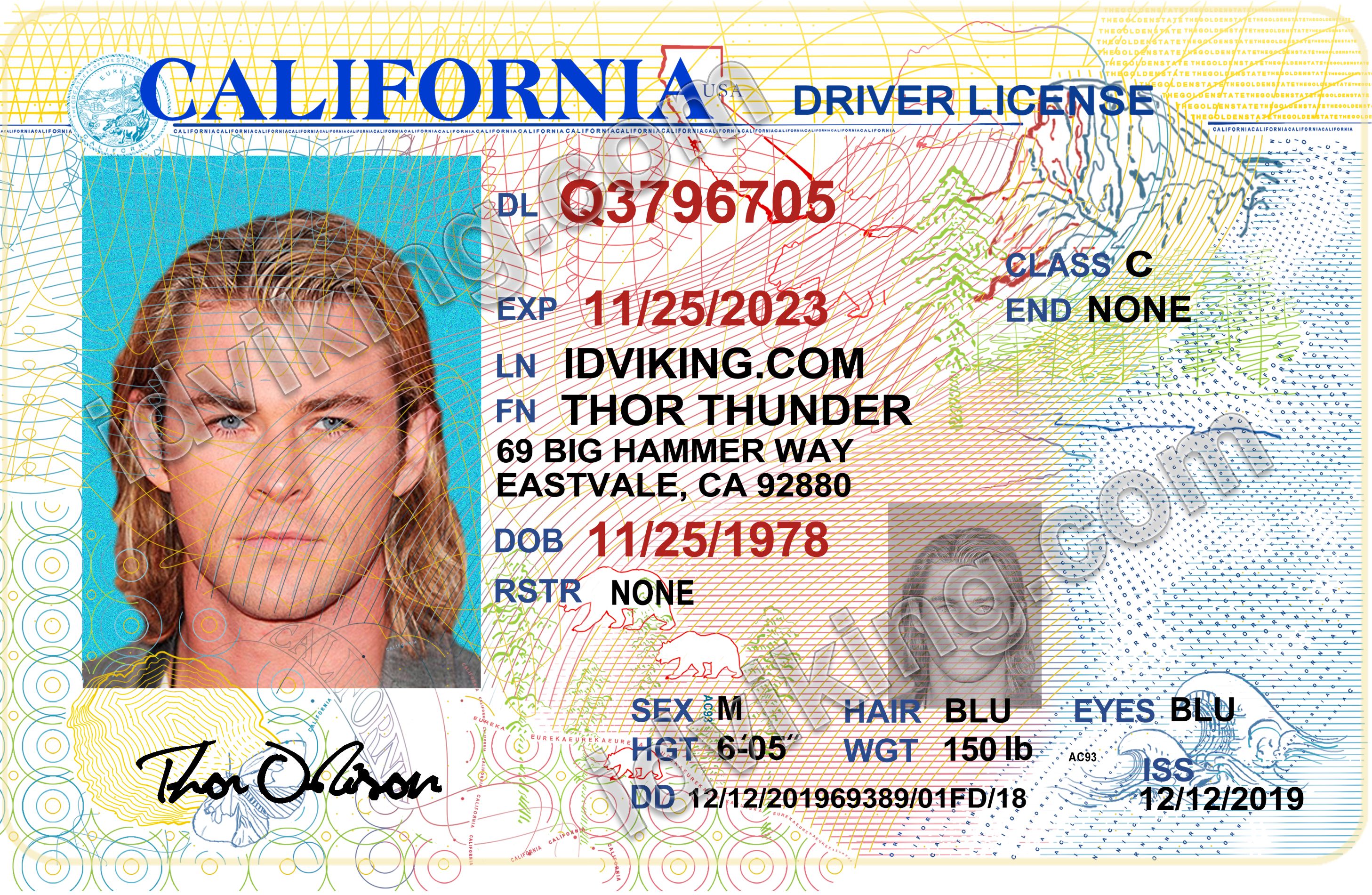 California Fake Id Templates