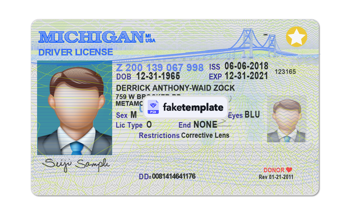 California Fake Id Templates