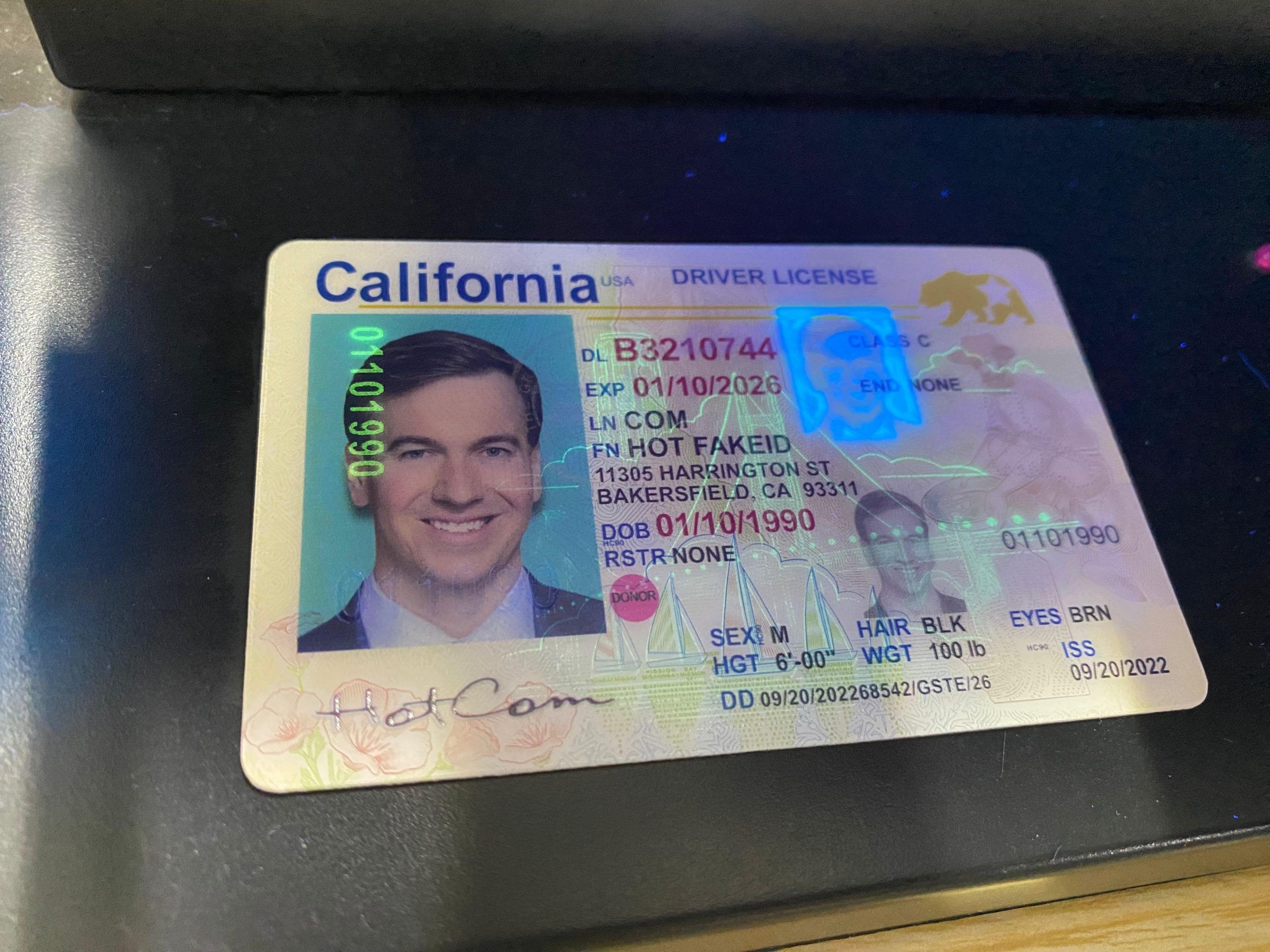 California Scannable Fake Id Front And Back