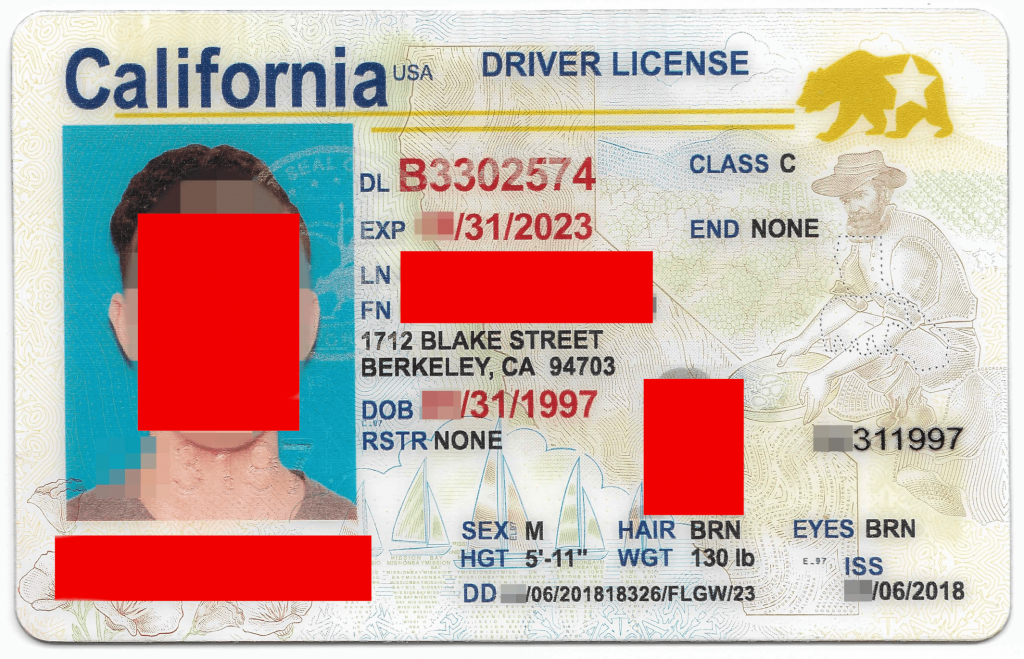 California Scannable Fake Id Front And Back