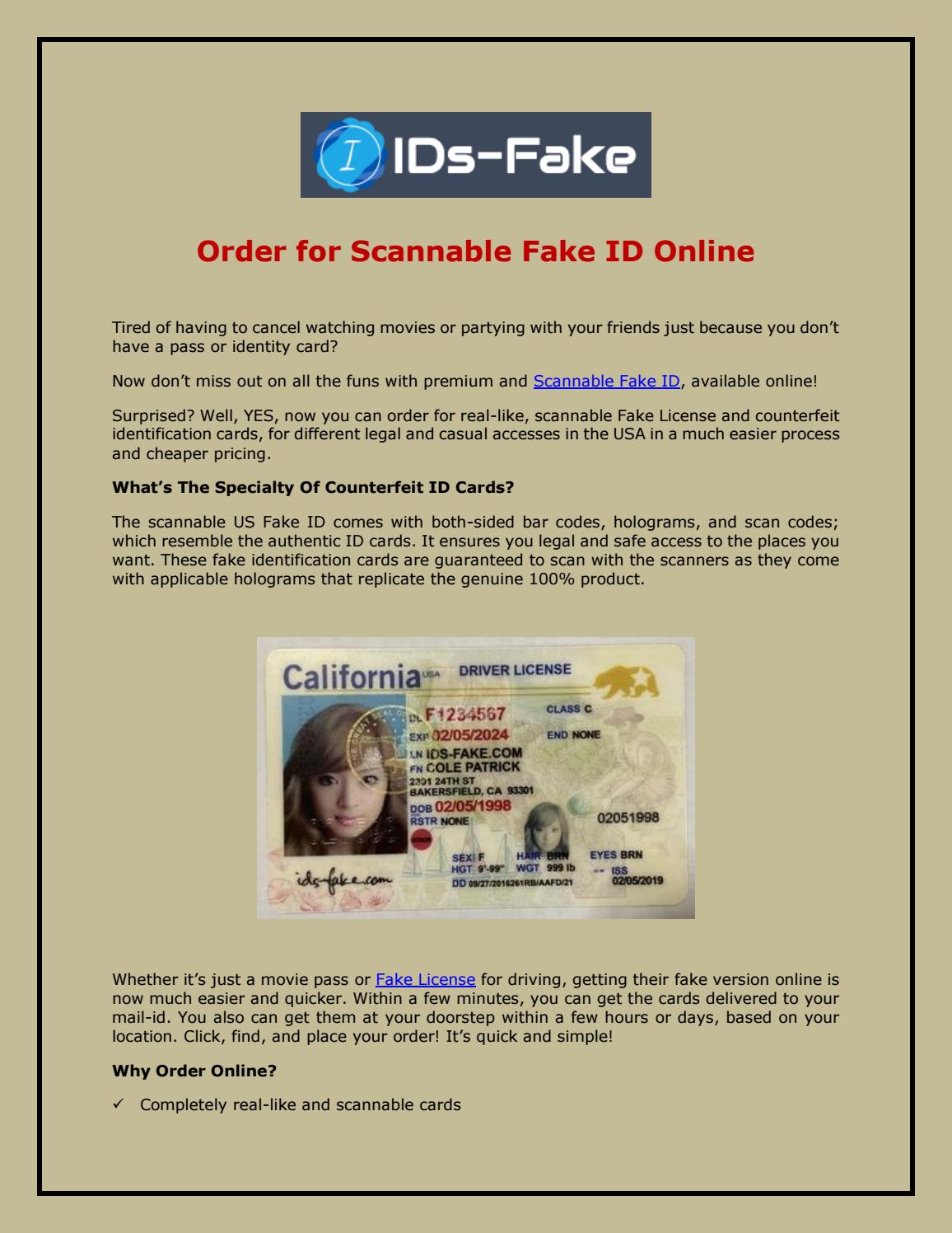 California Scannable Fake Id Online