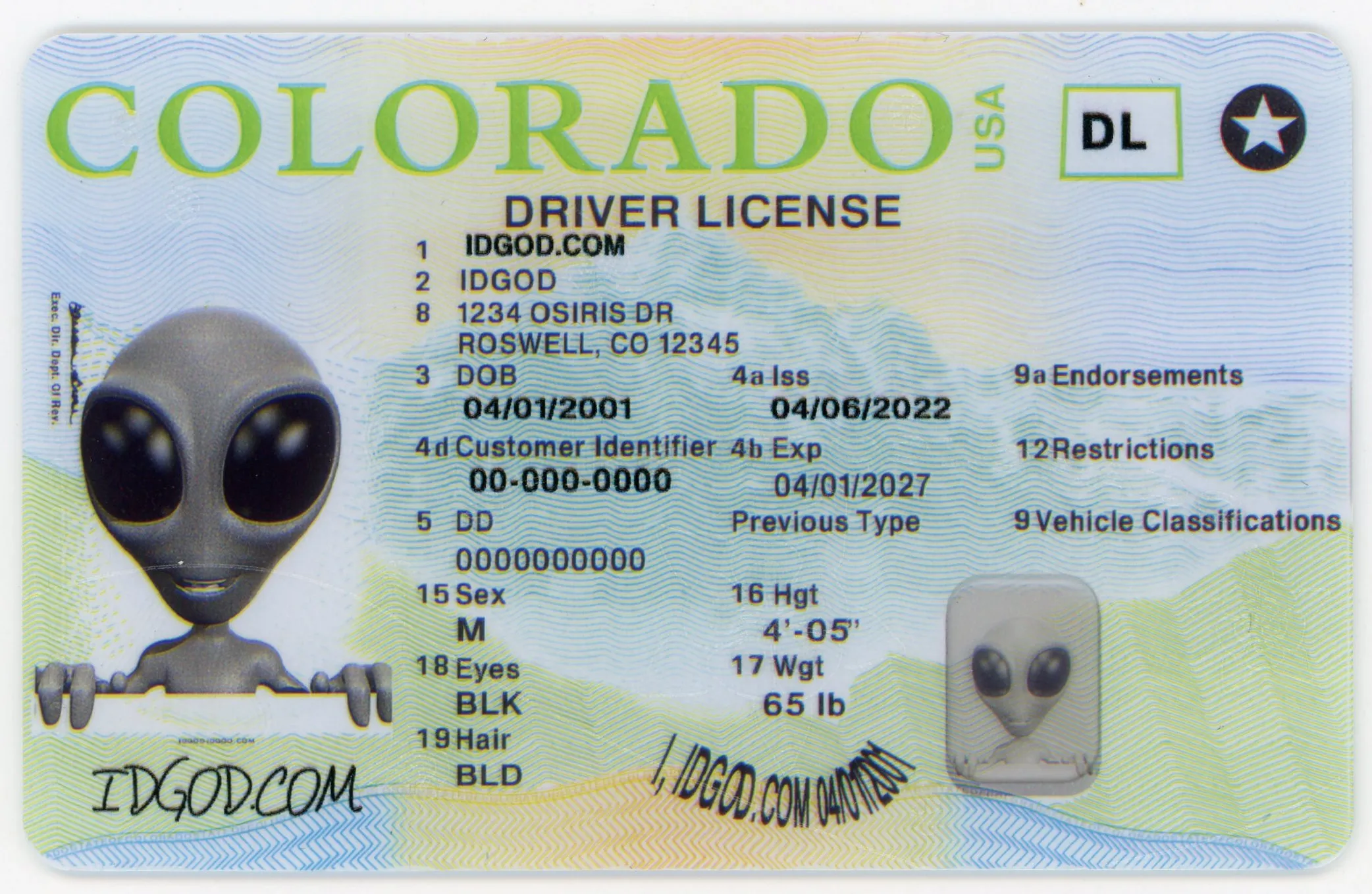 Colorado Scannable Fake Id Front And Back