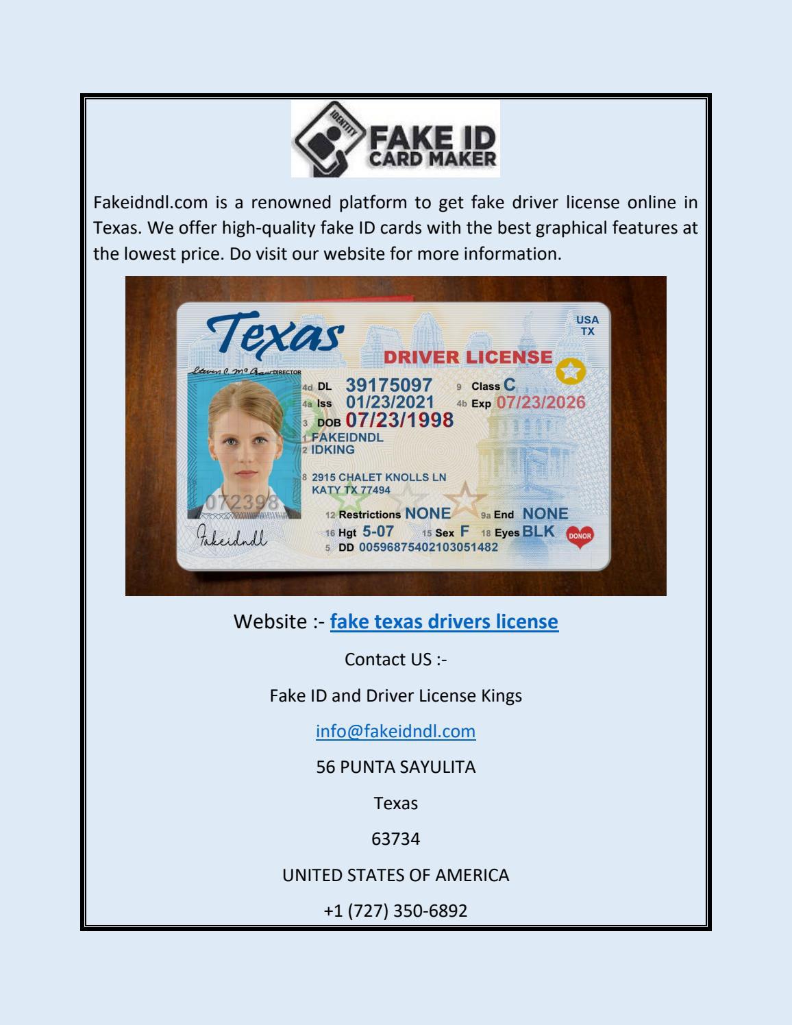 How To Get A Texas Fake Id