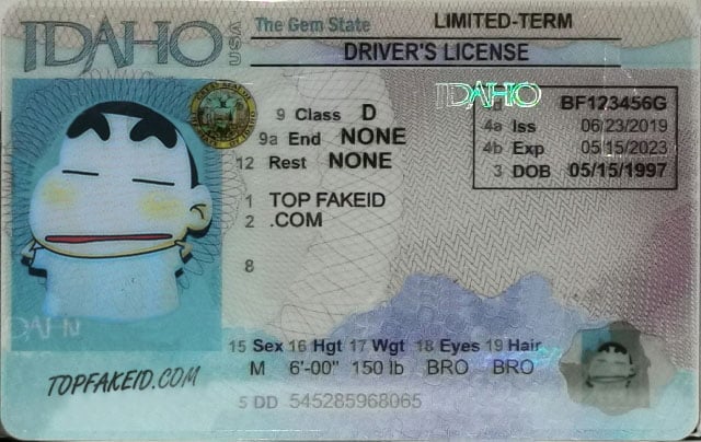 Idaho Scannable Fake Id Front And Back