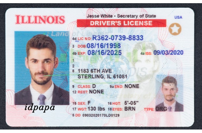 Illinois Scannable Fake Id Front And Back