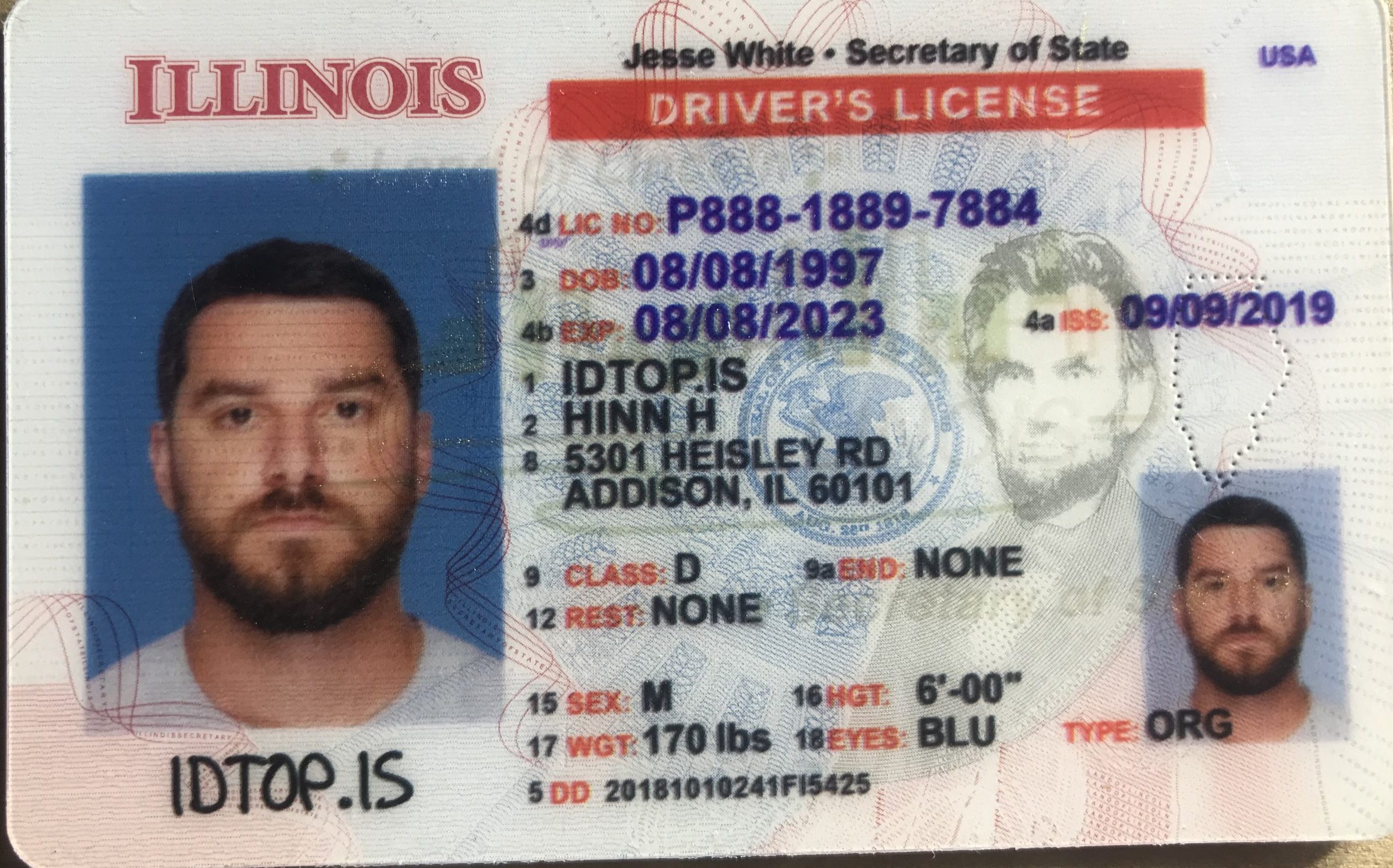 Illinois Scannable Fake Id Front And Back