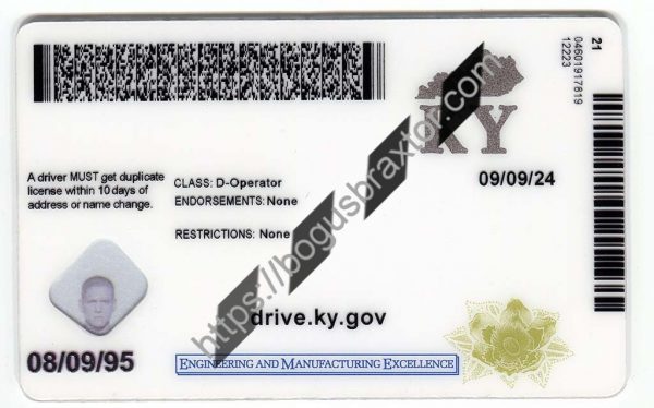 Kentucky Scannable Fake Id Maker