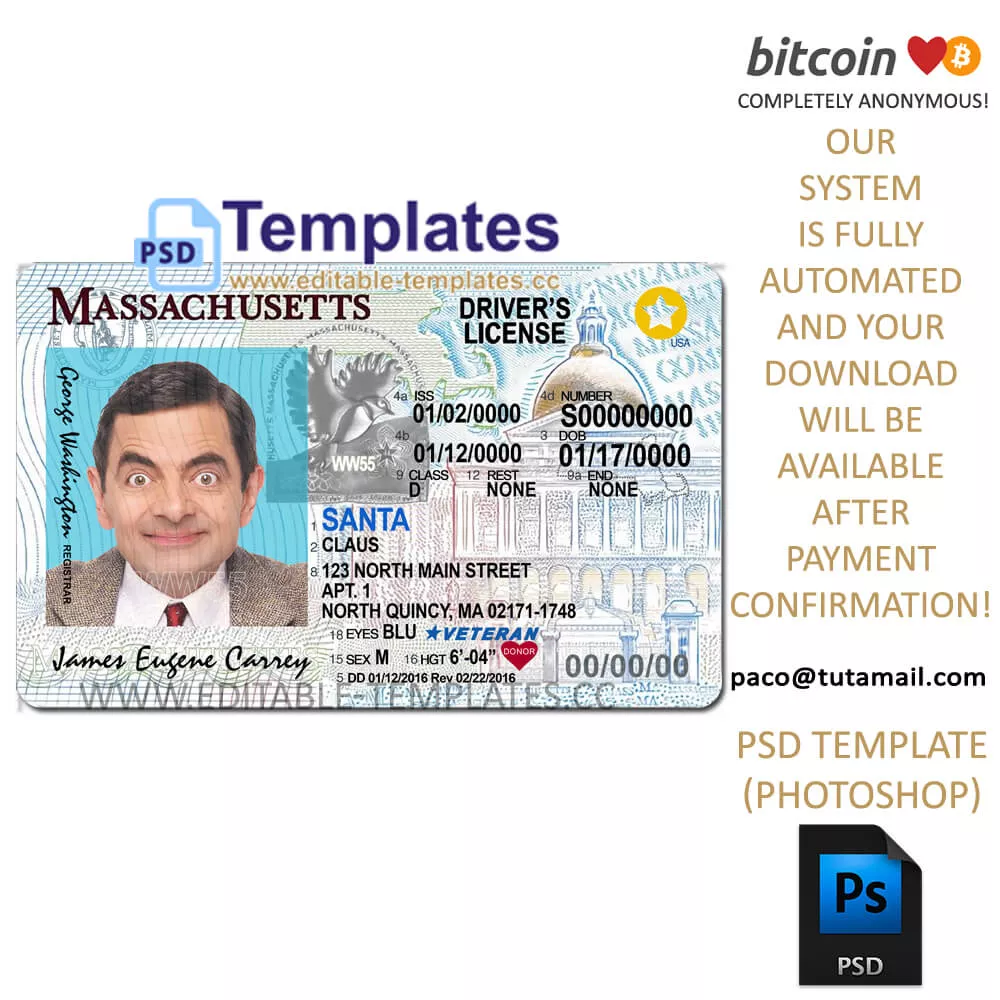 Massachusetts Fake Id Templates