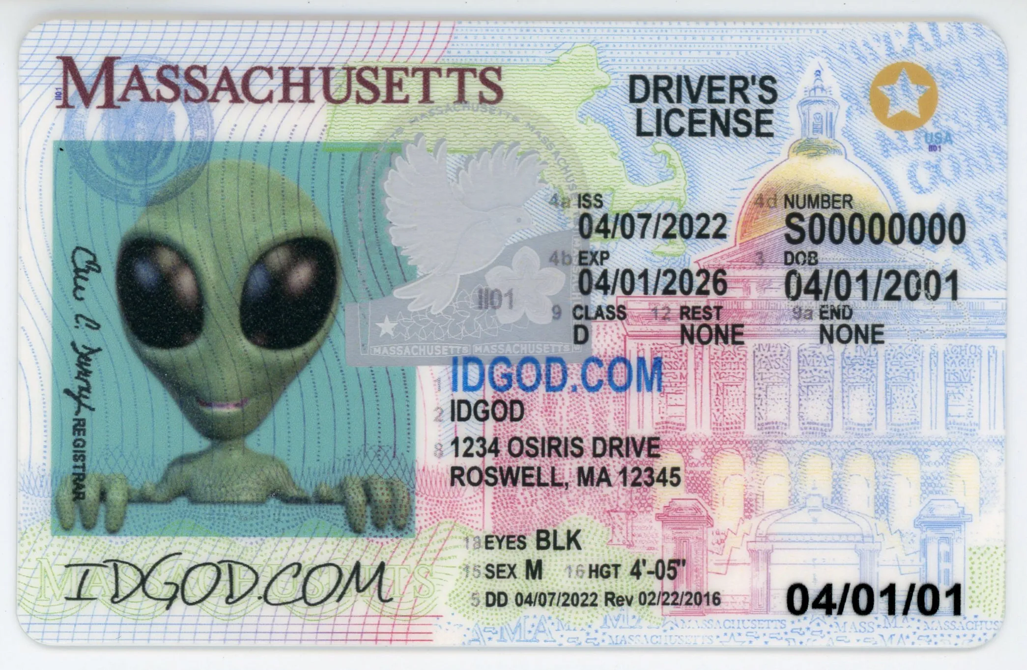 Massachusetts Fake Id Templates