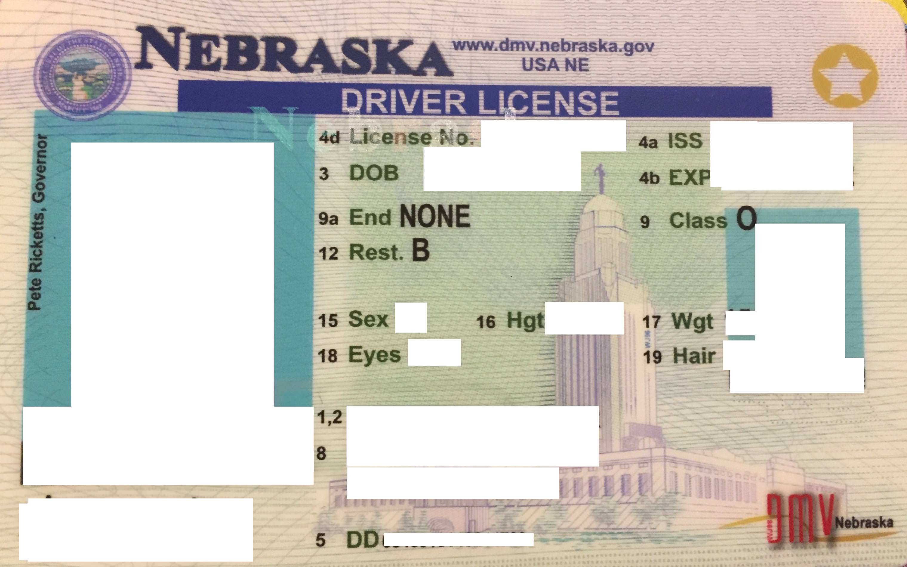 Nebraska Scannable fake id