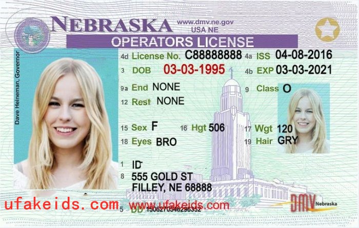 Nebraska Scannable fake id