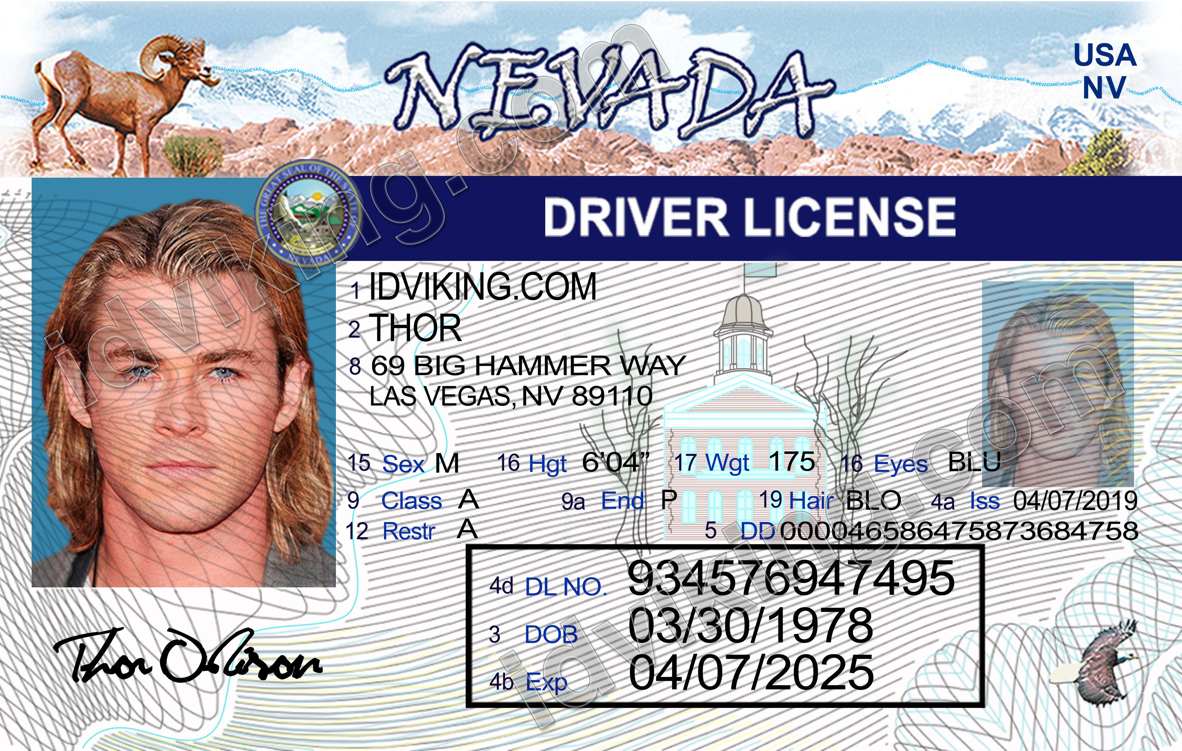 Nevada Scannable Fake Id Generator