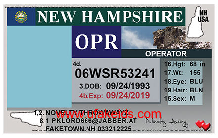 New Hampshire Scannable Fake Id Maker