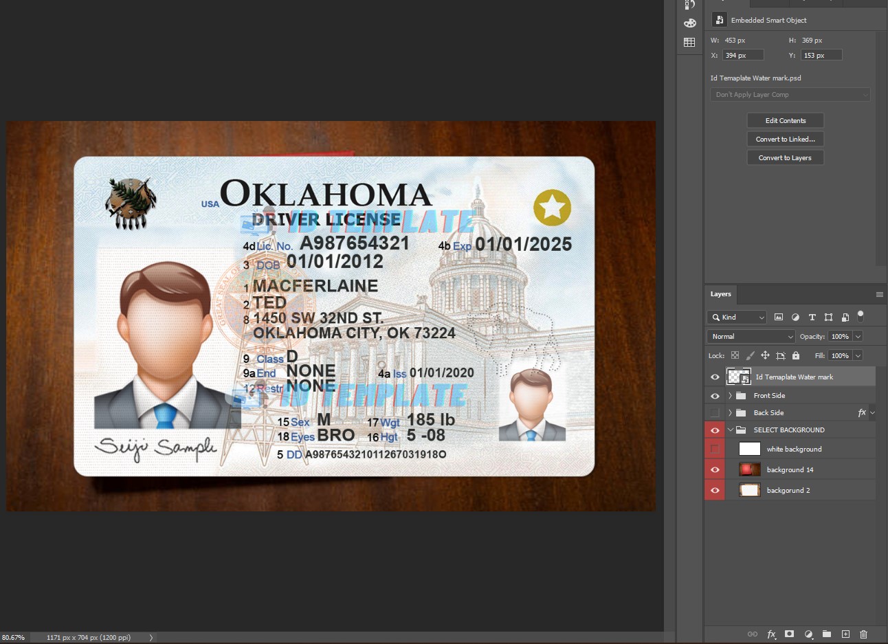 Oklahoma Fake Id Templates