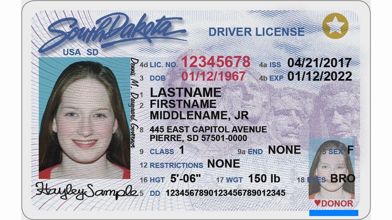 South Dakota Fake Id Templates