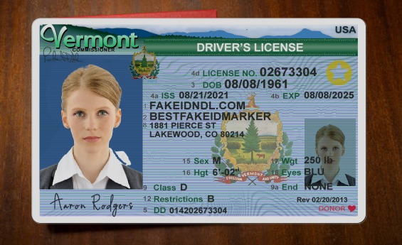 Vermont Scannable fake id