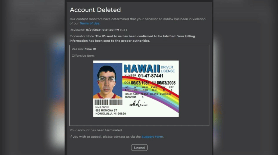 Virginia Fake Id Roblox