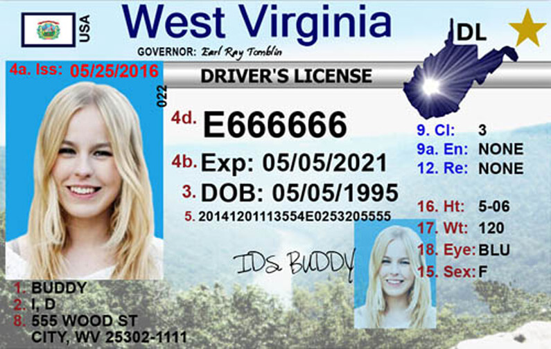 West Virginia Fake Id Front And Back